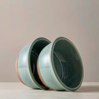 Celadon Noodle Bowl Pair