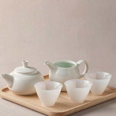 White Porcelain Tea Set