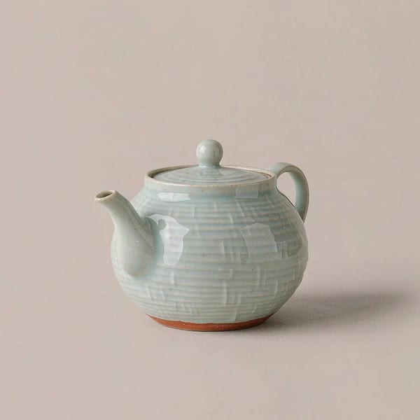 Ribbed Celadon Teapot